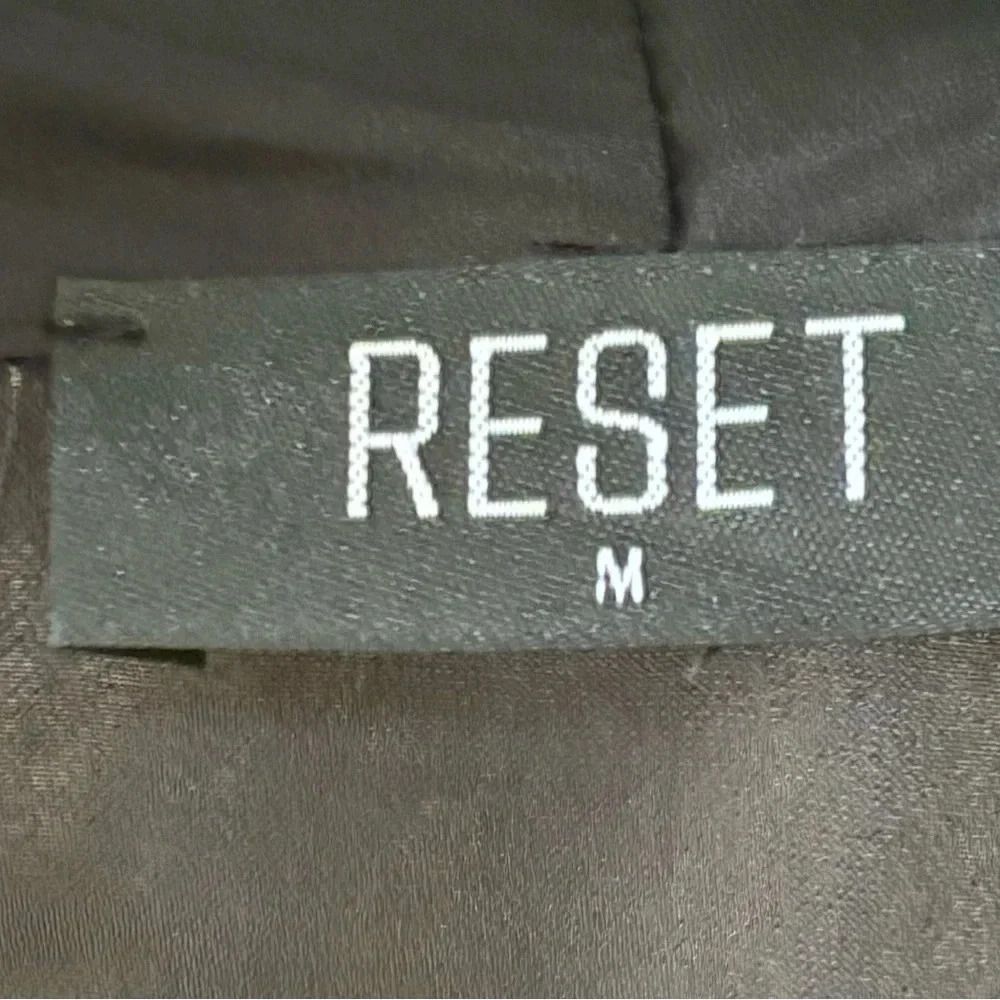 Reset Black Long-Sleeve Sheer Blouse Bodysuit Size Medium - Picture 8 of 9